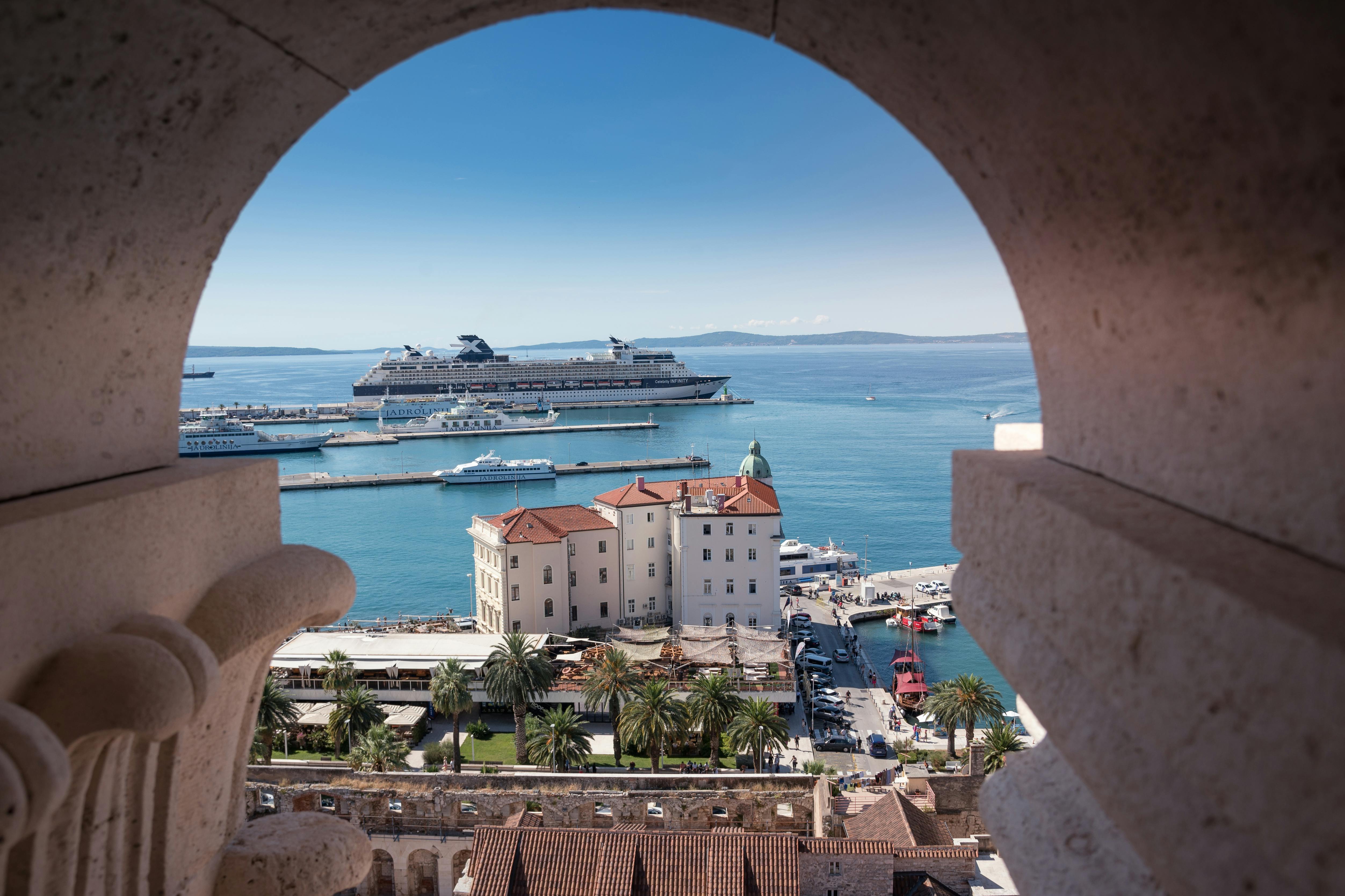 Split's ferry port connects the city to the Dalmatian islands — our office is just minutes away